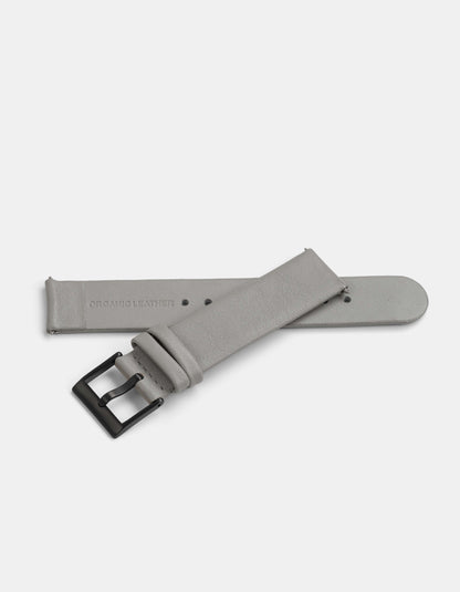 Plaster Full-Grain Organic Leather Straps/Black Buckle